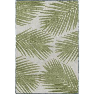 Pochon - Tapijt Bahama - Groen - 200x140x1 - Vloerkleed - Palmboom - Buiten - Laagpolige Vloerkleed - Kortpolige Vloerkleed - Rechthoekige Tapijt - Rechthoekige Vloerkleed