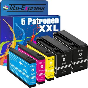 Tito-Express 5x inkt cartridge alternatief voor HP 953 XL HP953 HP 8715 8710 7740WF 8725 8210 8720 8730 7720 8218 8740 7730