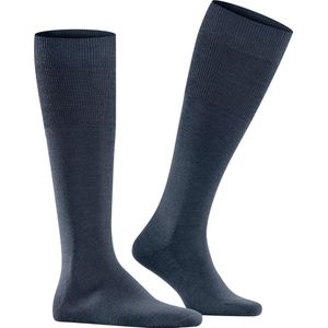 FALKE Airport heren kniekousen - blauw (dark blue mel.)