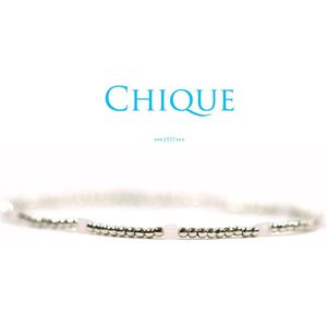 meisjes armband zilver 925 roze vierkant