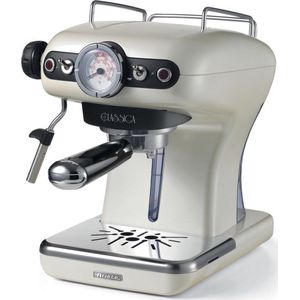 Ariete Classica Retro Pistonmachine - 1389, espressopoeder, 1/2 kopjes, wafelfilter, maxi cappuccino, 15 bar, 900 ml, 850 W, 1 beker, roestvrij staal, metaal