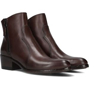 Omoda Badia Enkellaarsjes - Enkelboots met rits - Dames - Bruin - Maat 39