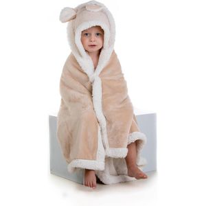 Luxe hoodie plaid voor kinderen Beige