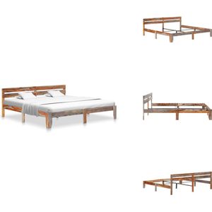 vidaXL Bedframe - Bedframes - Bed Frame - Bed Frames - Bedframe zonder matras massief hout 200x200 cm