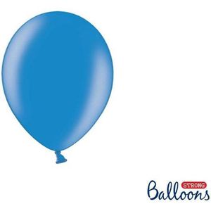 Mini Ballonnen 12cm, Metallic Cornflower blauw (1 zakje met 100 stuks)