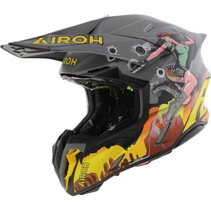 Airoh Twist 3.0 crosshelm Adventure mat grijs zwart oranje S
