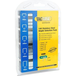 Selectie Pack RVS Nietjes Type 140/6-14mm - 4400 Stuks