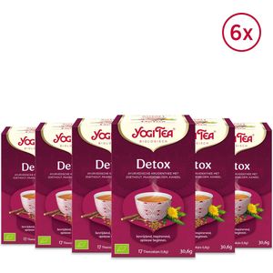 Yogi Tea Detox - Biologische Thee - 6x17 Stuks - 102 Theezakjes - NL-BIO-01