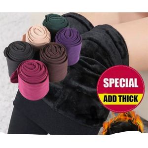 Fleece panty -Thermolegging-Legging gevoerd-Zwart-Heerlijk zacht-Lekker warm met voet-Legging maat is 36 t/m 42