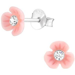 Amanto Oorbellen Ebbie Rose - 925 Zilver E-Coating - Bloem - ∅7mm