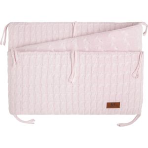 Baby's Only Gebreide bedbumper - Bedomrander - Bedomranding baby - Boxbumper - Parkomrander Cable - Classic Roze - 180x30 cm