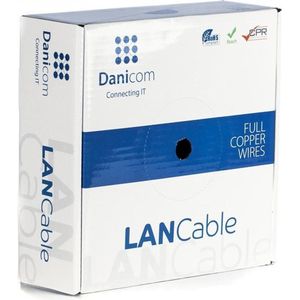 DANICOM CAT6 FTP 50 meter kabel op rol stug - LSZH (Eca) - Trekdoos - Internetkabel - Netwerkkabel - UTP kabel