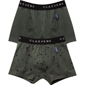 Claesen's® - Jongens Boxershorts 2-pack Spots Green - Spots Green - 95% Katoen - 5% Lycra