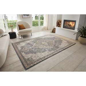 Flycarpets Terrain Designer Laagpolig vloerkleed - Orken - Zwart / Bruin - 200x280 cm