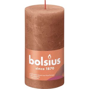 Bolsius Stompkaars Rusty Pink Ø68 mm - Hoogte 13 cm - Roze/Bruin - 60 Branduren