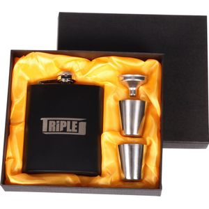 Triple J® Heupfles set - Drankfles - Drankflacon Heupflesje - Incl. Trechter en Bekertjes