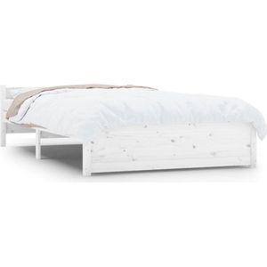 vidaXL-Bedframe-massief-hout-wit-120x200-cm