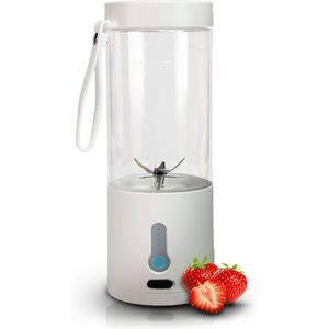 Home2LS Draagbare Blender - Draadloze Blender - Blender To Go - Portable Blender - Protein Shaker - Smoothie Maker - USB Oplaadbaar - 500 ML - Wit