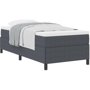 vidaXL - Bedframe - Donkergrijs - 100x200 - cm - Corduroy - Stof
