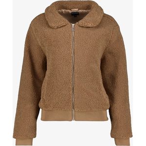 TwoDay dames teddy bomber jas bruin - Maat XS