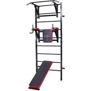 Workout gymnastiek ladder 235x87 cm met pull bar & halterbank