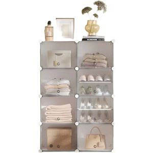 Schuhregal schoenkast - Organizer - Opslageenheid - 8 compartimenten - Space Saving - 32 x 124 x 94 cm