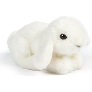 Pluche konijn wit knuffel 16 cm - Knuffeldieren - Huisdieren knuffels - Speelgoed voor kind