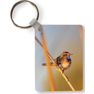 Sleutelhanger - Vogels - Blauwborst - Riet - Uitdeelcadeautjes - Plastic