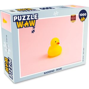 Puzzel Badeend - Roze - Legpuzzel - Puzzel 1000 stukjes volwassenen