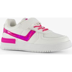 Blue Box meisjes sneakers wit met roze details - Maat 26 - Uitneembare zool