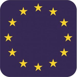 60x Bierviltjes Europese vlag vierkant - Europa feestartikelen - Landen decoratie