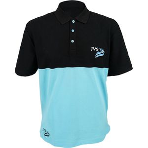 JVS Polo Outdoorshirt - Zwart/Blauw - Maat XL - Zwart