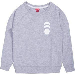 La V  jongens sweatshirt met logo op borst bedrukt lichtgrijs 152-158