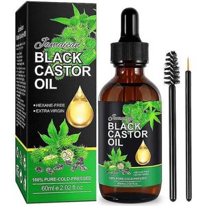 Castor Olie 100% Biologisch - Koudgeperst - 60ml - Castor Oil - Castor Olie voor haar, huid, wimpers en nagelverzorging - Wonderolie