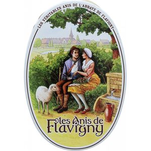 Les Anis de Flavigny - Anijspastilles met anijssmaak - Bewaardoosje ovaal 50 gram anijssnoepjes