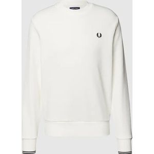 SINGLES DAY! Fred Perry - Sweater Logo Ecru - Heren - Maat XXL - Regular-fit