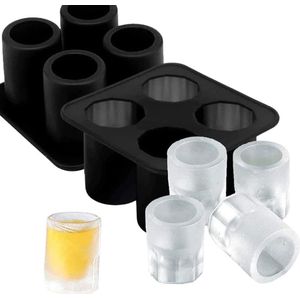 Siliconen Shot Glass Mold voor Hars - Frozen Whiskey Glass Ice Cubes Tray 375? x 375? - Eetbare Cups Maken Mallen - Ice Cups Mallen - Gecanneleerde Cake Bakvormen (2-Pack)