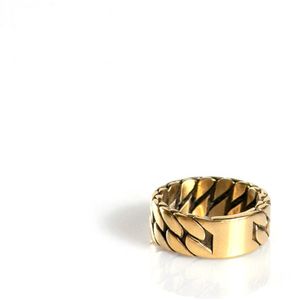 Marenca gouden heren schakel ring (S)