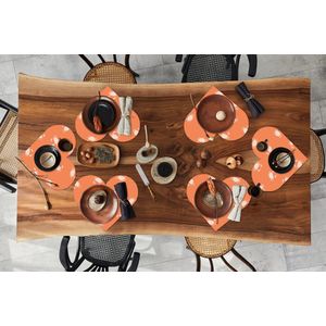 Onderleggers - Placemats - Placemats hartje - Patronen - Strand - Krab - 6 stuks