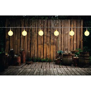 2x Feestverlichting lichtsnoeren warm witte lampbolletjes 10 m - Binnen/buiten verlichting priksnoeren - warmwit LED lampjes