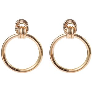 Emilie Scarves - oorbellen - goudkleurig - statement vintage look - large hoop ringen