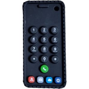 RubyC Bijtspeeltje Telefoon Zwart Bijtring Pop It - Baby - Peuter - Kind - Cadeau - Sinterklaas - BPA vrij - Schoencadeau