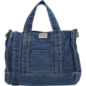 Beagles Tejeda Jeans Crossbody Handtas Schoudertas Trendy Shopper - Jeansblauw