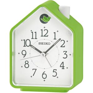 Seiko wekkerkoekoek huis groen met witte wijzerplaat QHP002M