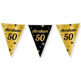 Paperdreams Vlaggenlijn - luxe Abraham/50 jaar feest- 10m - goud/zwart