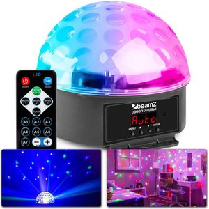 Discobal met 6 Kleuren en Afstandbediening - BeamZ JB60R - 5 DMX Kanalen - LED Discolamp Lichteffect