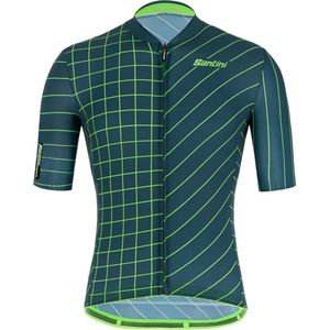 Santini Fietsshirt Korte mouwen Groen Heren - Eco Sleek Dinamo S/S Jersey Military Green - L