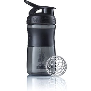 BlenderBottle SportMixer Tritan Grip - Eiwitshaker / Bidon - 590ml - Black/Black