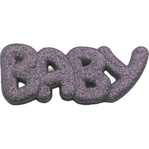 Broche kinderen zilver glitter - baby