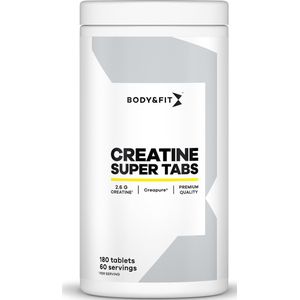 Body & Fit Creatine CreaPure® Super Tabs - Creatine Monohydraat - Creatine Capsules - 180 Tabletten - 1 Pot